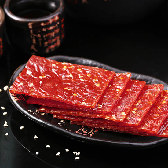 【百草味-精制猪肉脯100g*4包装】猪肉干肉脯熟食肉类零食小吃特产-好