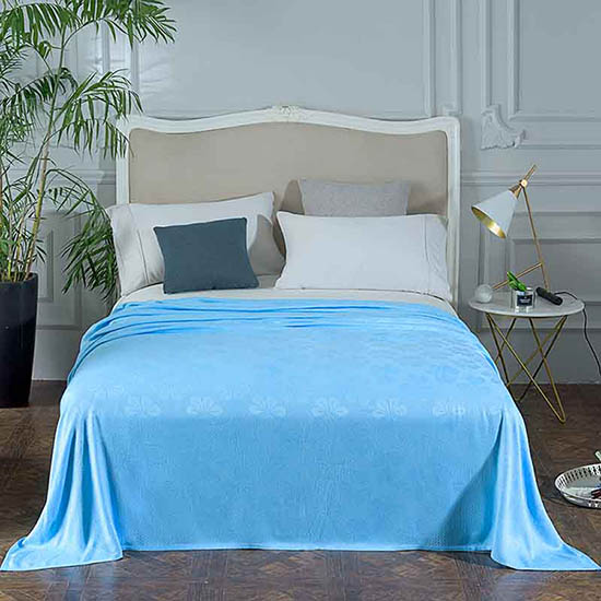 莱薇提花竹纤维盖毯/双人毯子180*200cm 多色可选