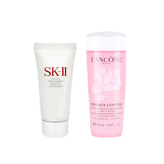 SK-II 护肤洁面霜 活肤洗面奶 中小样 20g+LANCOME 兰蔻 粉水中样50ml-好享购物官方商城