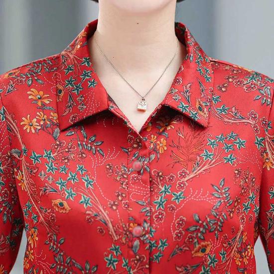 慕达依花红柳绿香云纱上衣