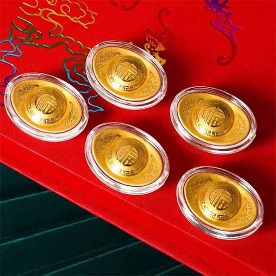 宝庆银楼兔年足金元宝