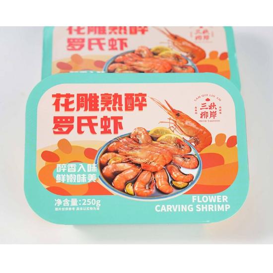 三秋柳岸花雕罗氏虾