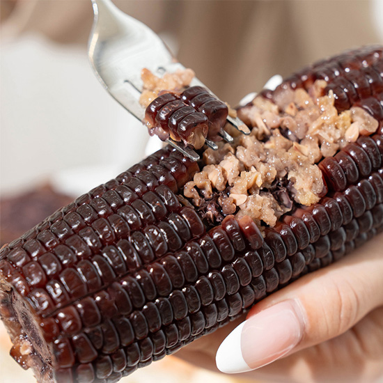 2025头茬带皮紫甜糯玉米