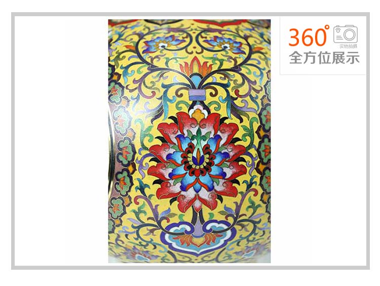 张同禄《四季平安》景泰蓝瓶保证正品
