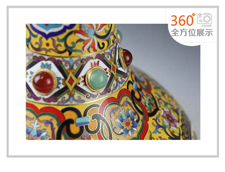 张同禄《四季平安》景泰蓝瓶保证正品